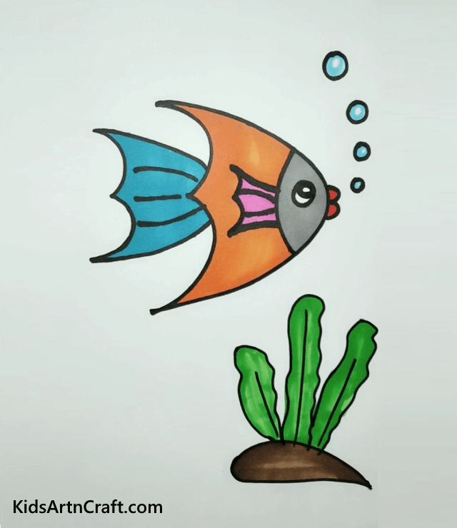 Colorful Sea Animal Drawings for Kids - Kids Art & Craft