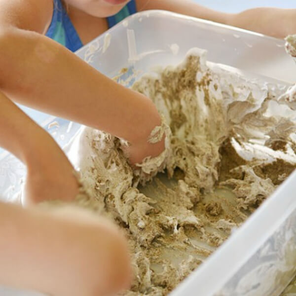 Fun-To-Make Soap Foam Sand Idea For Kids 