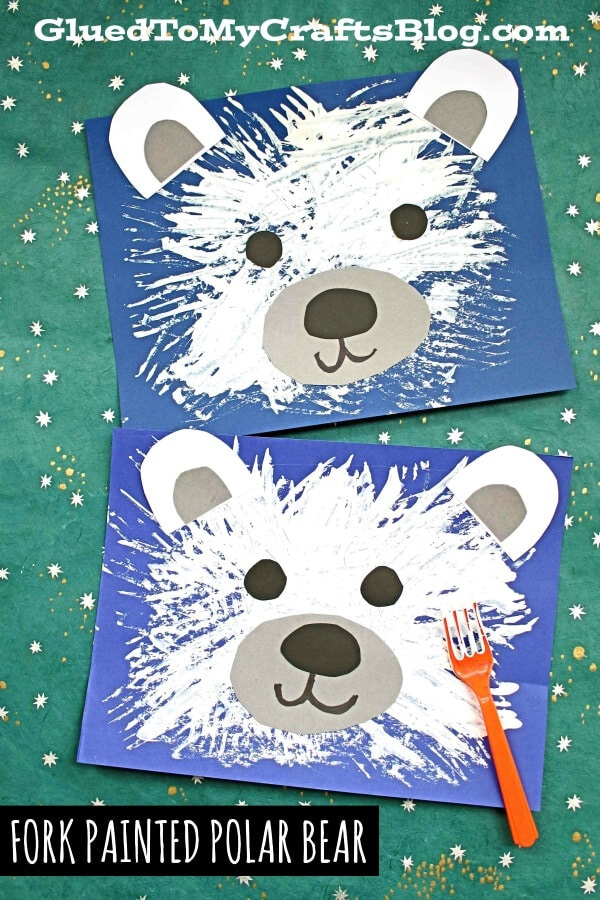 Cute Polar Bear Crafts for Kids The Fork Painting