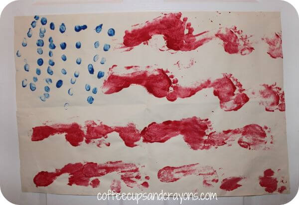Fun Fingerprint And Footprint Flags For Flag Day