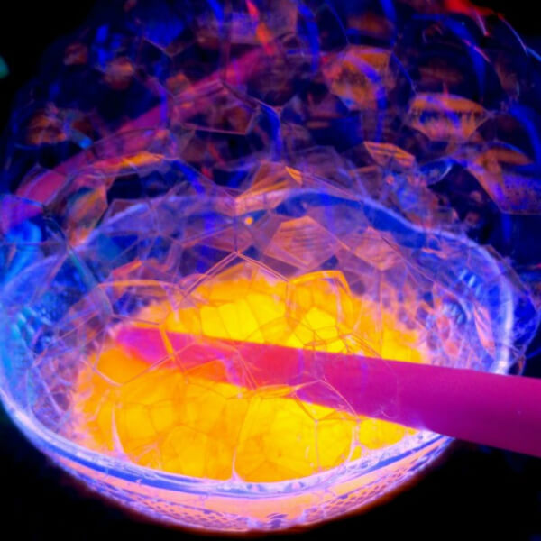 Slumber Party idea Fun Glowing Bubbles Activities For Kids