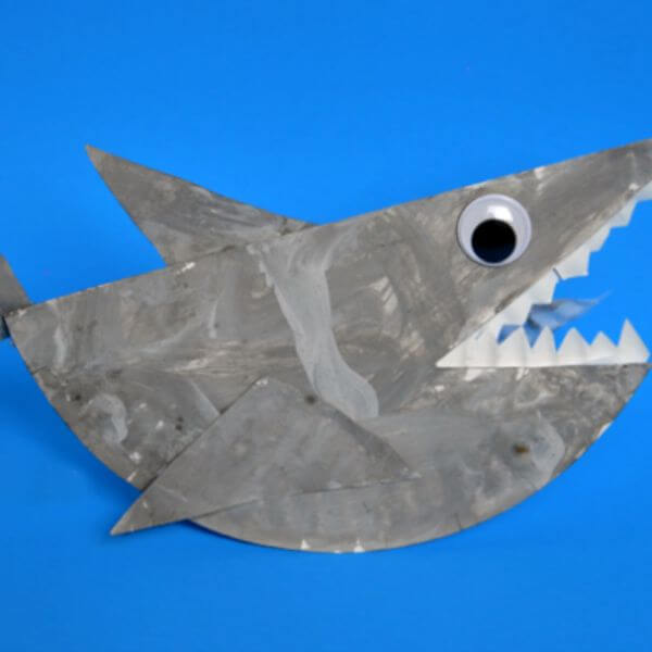 Paper Plate Shark Shark Craft Ideas For Kids