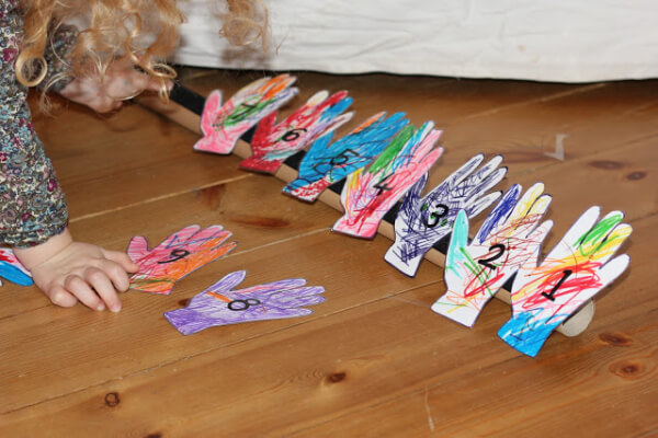 Colorful Handprint Number Practice For Toddlers