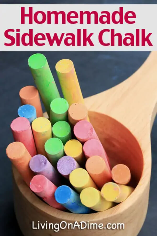 DIY Homemade Sidewalk Chalk Recipe Idea For Kids