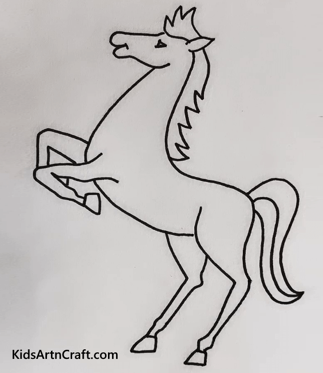 Easy Animal Drawing for Kids Horse