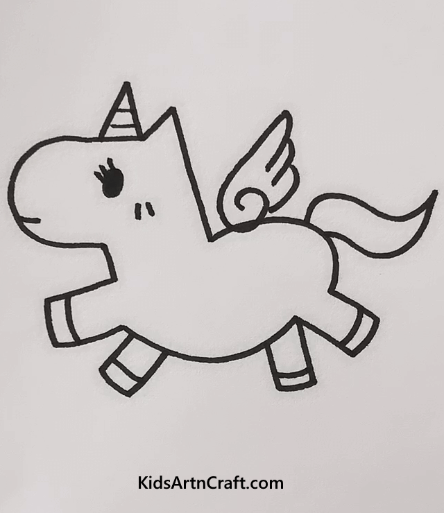 Easy Animal Drawing for Kids Unicorn