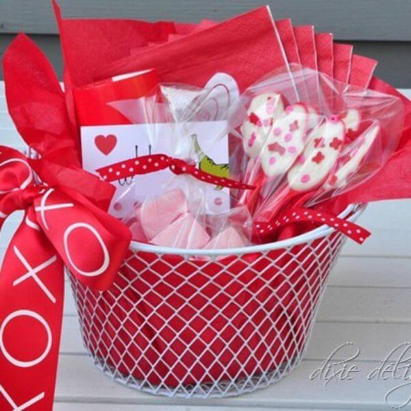 Hot Chocolate Baskets Gift For Teachers Valentine