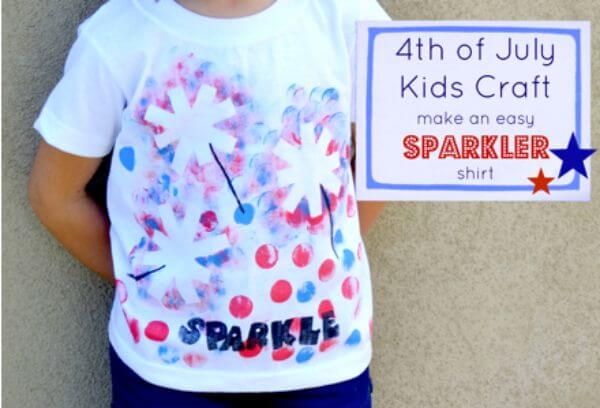 How To Make An Easy Sparkler Shirt Craft For Kids