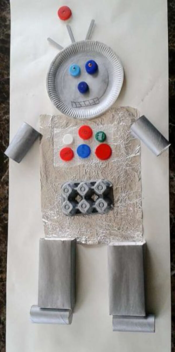 preschool-robot-crafts-and-activities Junk Art Robot