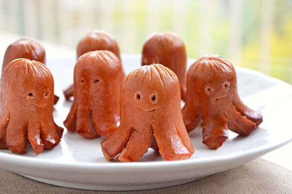 Kid-Friendly Breakfast Ideas DIY Creative Octopus Sausages For Kids