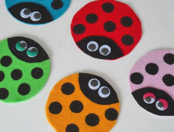 Googly Eyed Cd Ladybugs Recycled CD Craft Ideas For kids