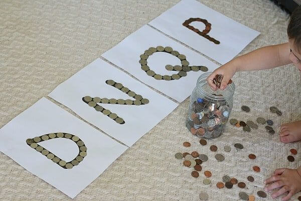 Sorting Coins Activity With Beginning Letter Sounds For Kids