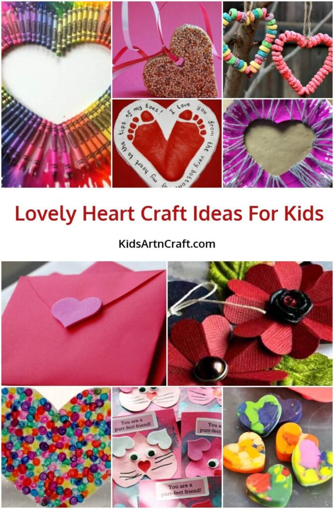  Lovely Heart Crafts Ideas For Kids