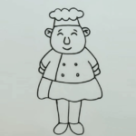 Boy in Different Roles - Easy Drawings for Kids Master Chef