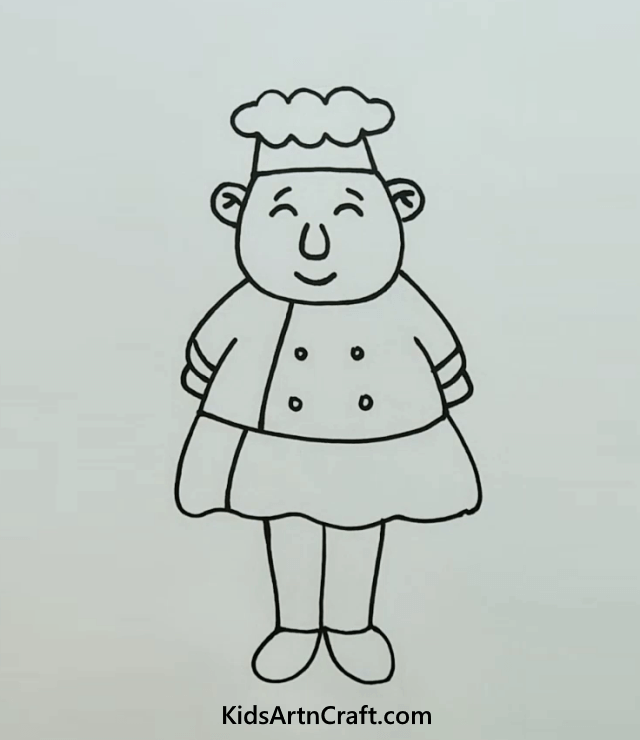Boy in Different Roles - Easy Drawings for Kids Master Chef