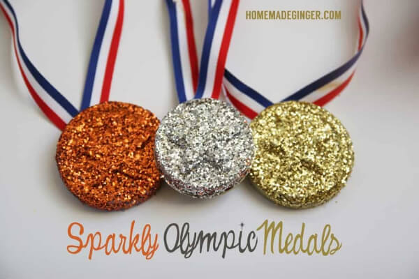 Sparkly Olympic Medal Craft for Kids
