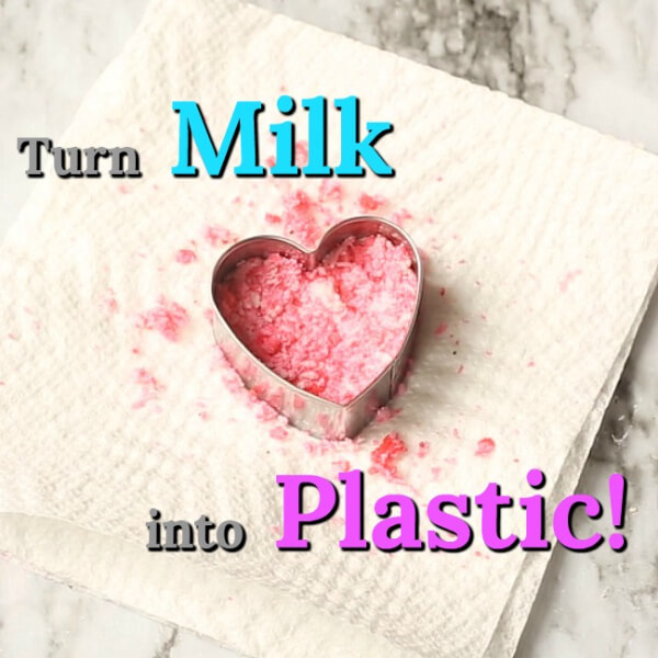Easy-Peasy Milk To Plastic Changing Experiment Idea For Kids