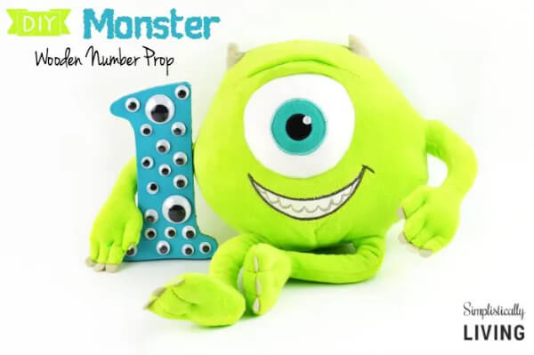 Crazy Monster Crafts For Kids Monster Wooden Number