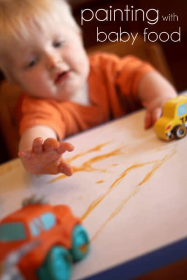 Fun Finger Painting Art & Craft Activities With Baby Food