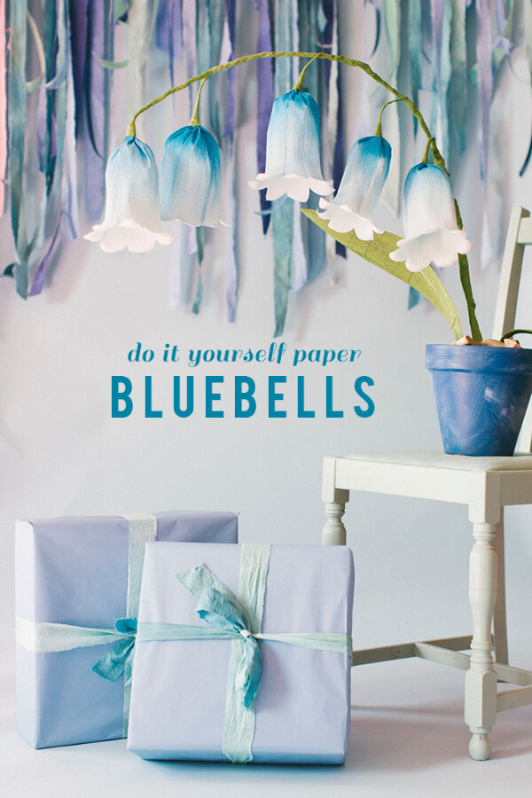 DIY Paper Flowers For Adults to Make With Kids DIY Bluebells Craft With Paper