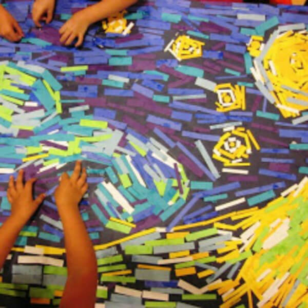 Vincent Van Gogh Inspired Activities for Kids The Starry Night Mural