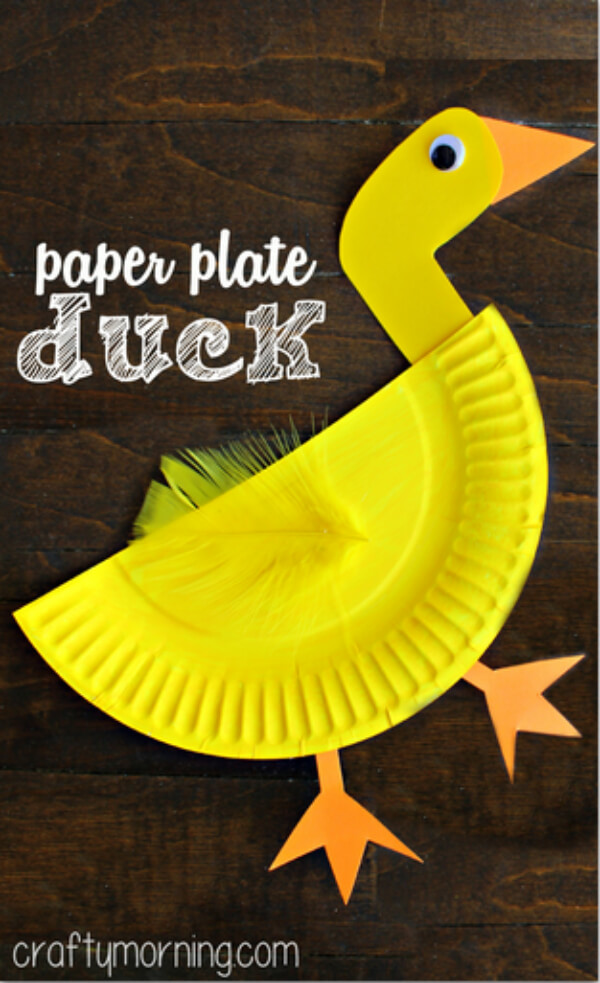 Easy Paper Plate Duck Craft For Kids