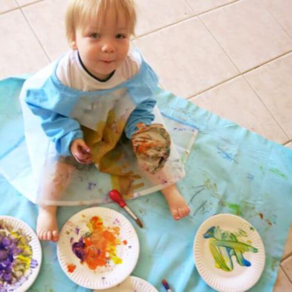  Easy Art Projects For 1-Year-Old Paper Plate Painting