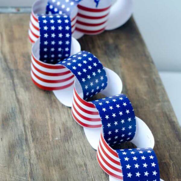 4th Of July Crafts And Recipes For Kids Patriotic Paper Chain Craft For Kids