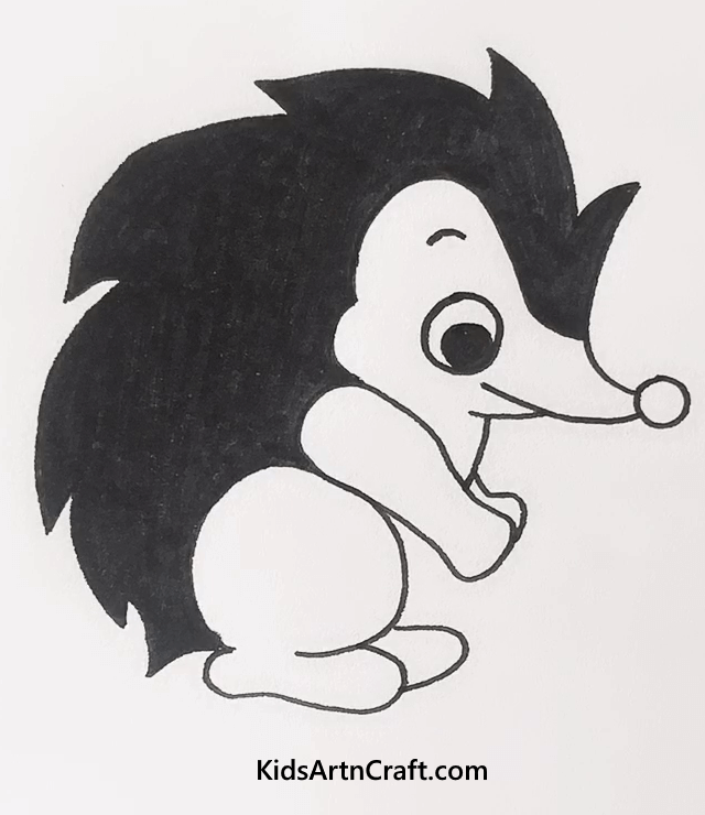 Simple Animal Drawings For Kids Hedgehog