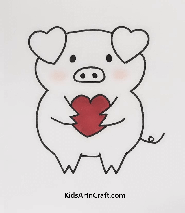 Cute Animal Drawings For Kids Cute Pig