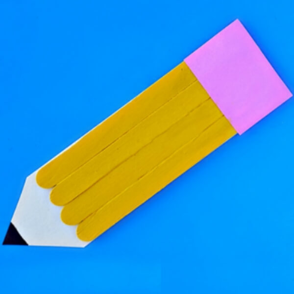 Back-to-School Popsicle Stick Pencil Crafts For Kids