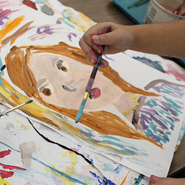 Vincent Van Gogh Inspired Activities for Kids 3/4th View Portrait