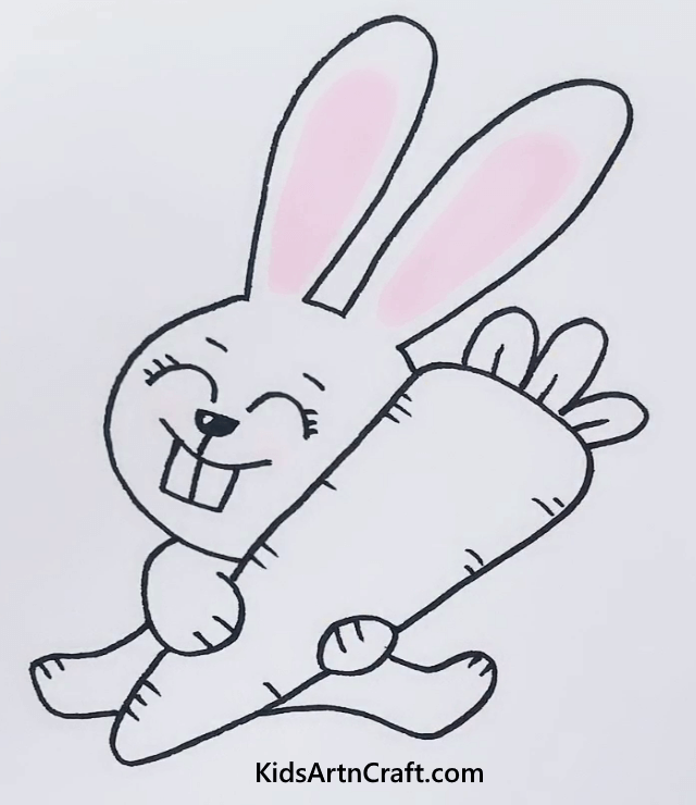 Cute Animal Drawings for Kids Cute Rabbit Hugging Carrot