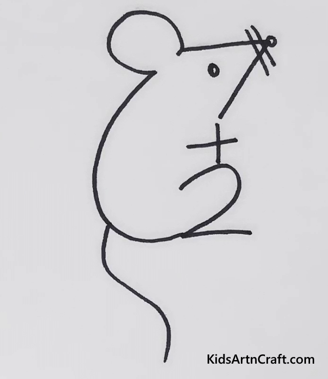 Easy Cartoon Animal Drawings for Kids Simple Rat Drawing