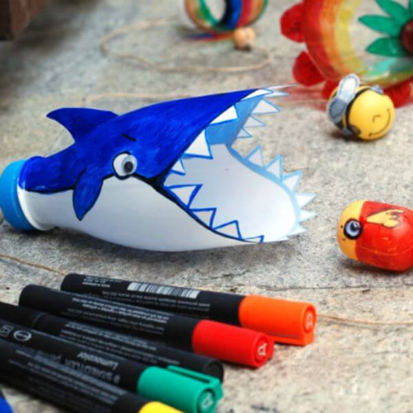 Bottle Shark Shark Craft Ideas For Kids