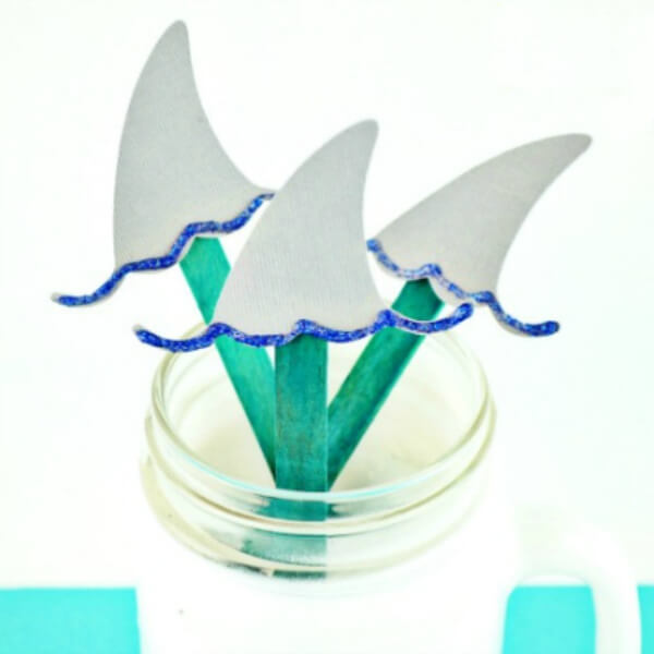 Sharkfin Bookmark Idea For Kids