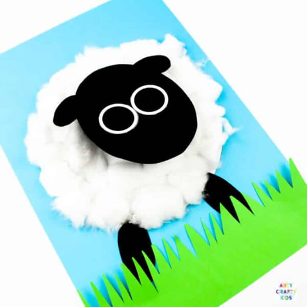 3D Lamb Paper Craft For Kindergarteners