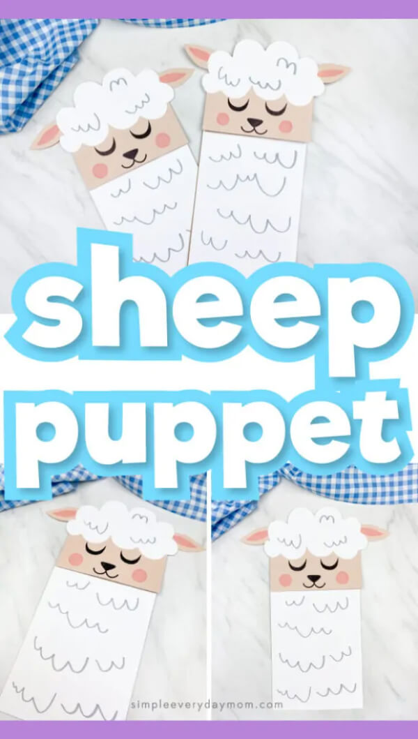 DIY Sheep Puppet Craft For Preschoolers