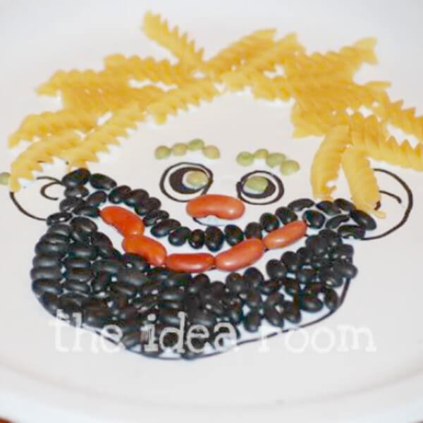 Easy Thanksgiving Craft Using Pasta And Beans