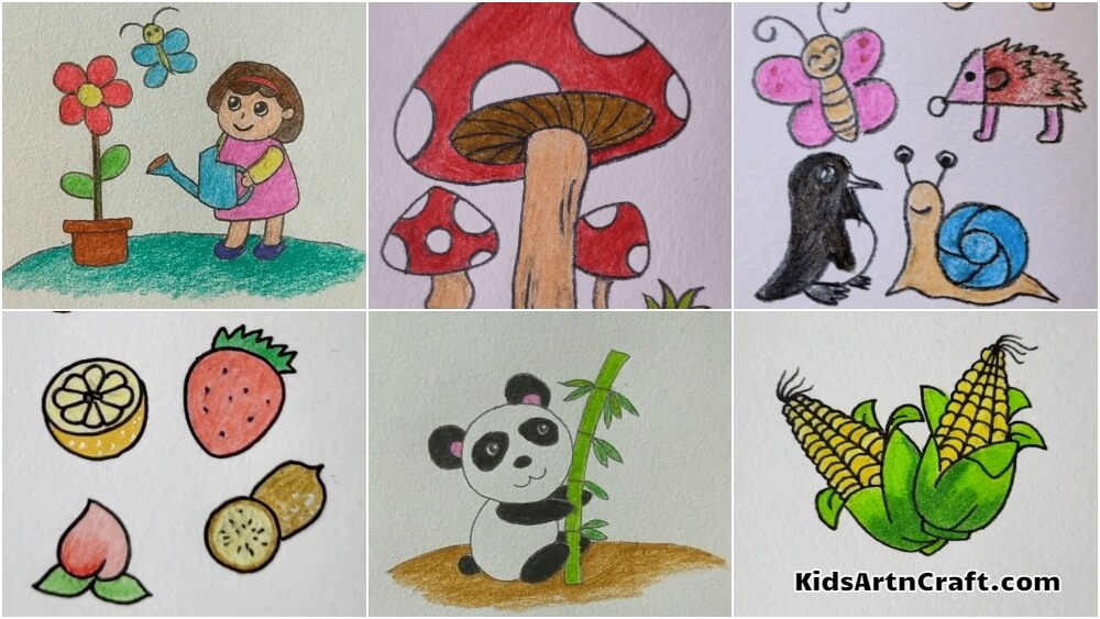 HT15 Simple Drawing Ideas For Kids