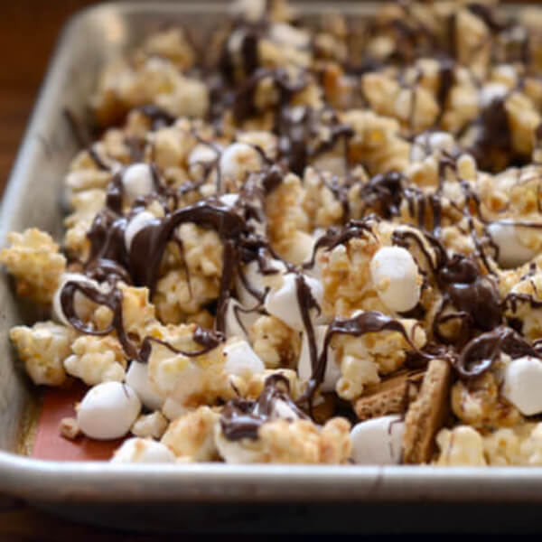 Super Simple Popcorn Recipe Idea Using Chocolate Chips & Marshmallows Popcorn Recipes Ideas For Kids