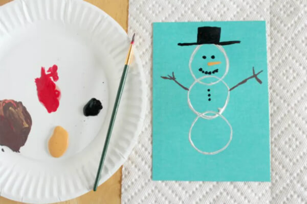 Painting Snowman Card Craft