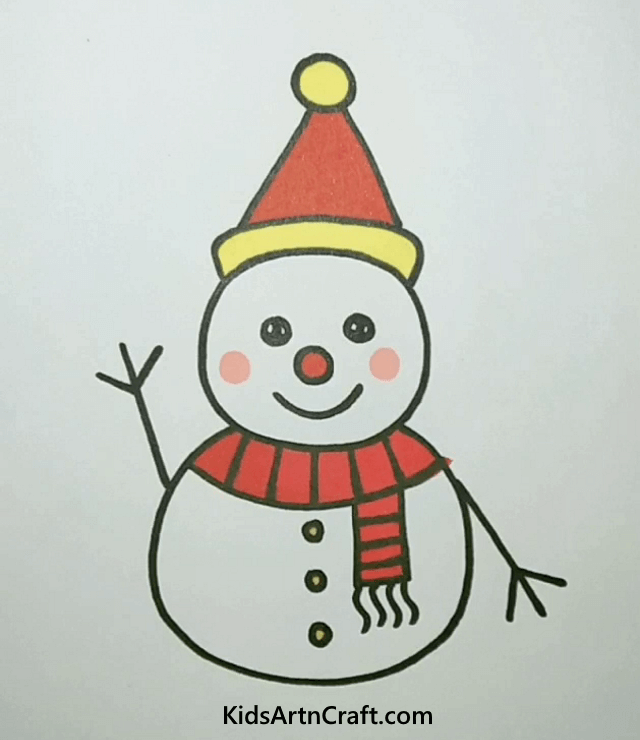 Easy Drawing For Kids To Improve Their Skills Snowman Drawing