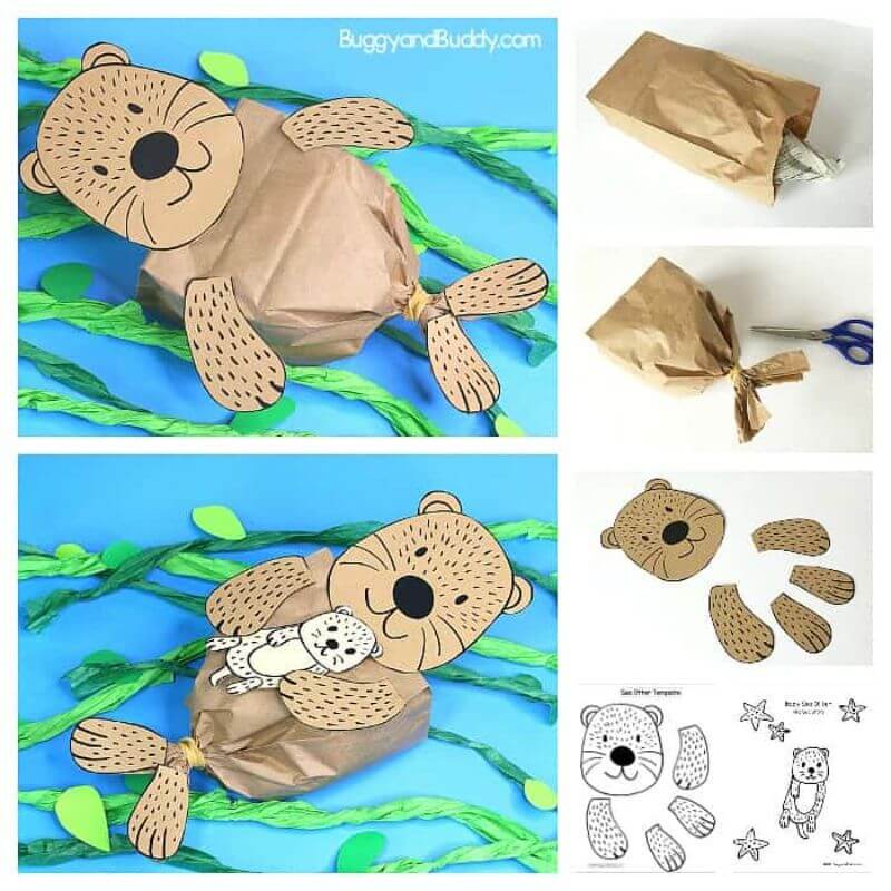 Paper Bag Sea Otter Craft