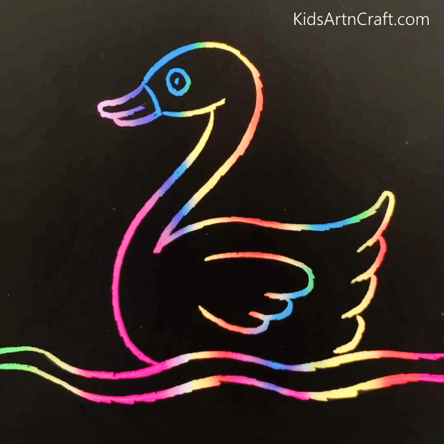 Easy Color Pencil Drawings for Kids A Duck