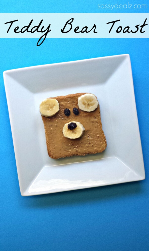 Easy To Make Teddy Bear Toast In 2 Minutes Fun Meals To Cook For Your Kids