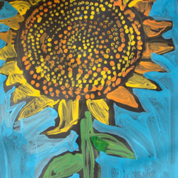 Vincent Van Gogh Inspired Activities for Kids Giant Sunflower Painting