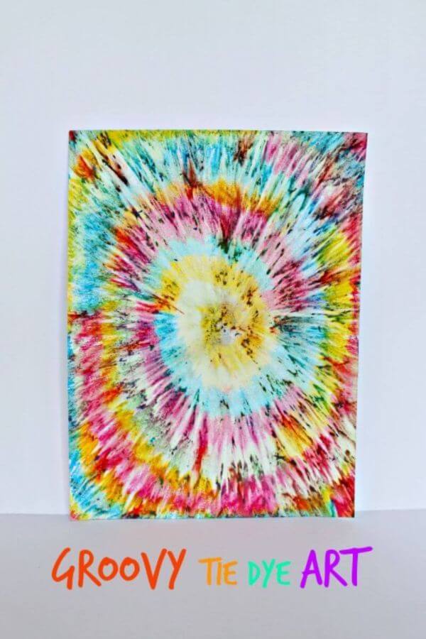 Tie-Dye Craft Ideas For Kids Beautiful Tie Dye Art Using Crayons