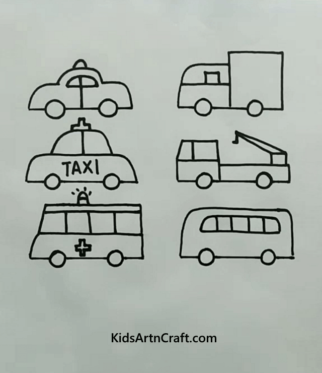 Transportation Vehicles Drawing Ideas For Kids