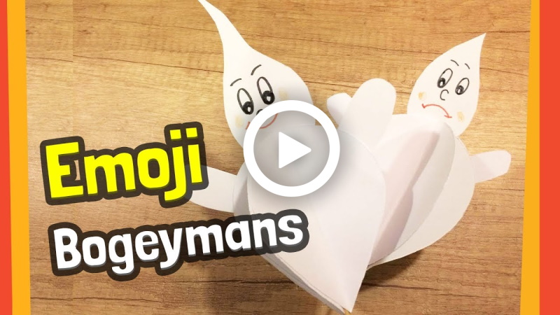 Twisting Emoji Bogeyman Crafts | Easy DIY for halloween crafts with kids